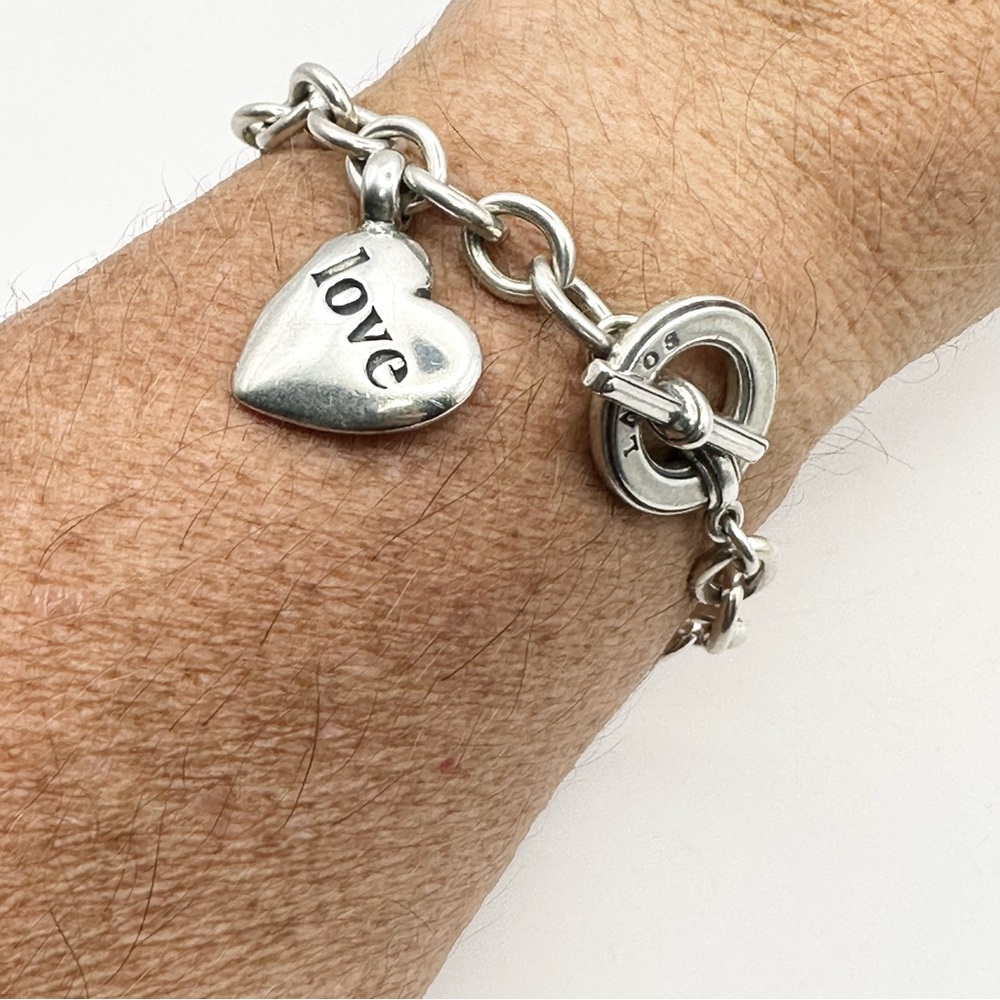 Lagos Silver Heart Love / Hate Charm Bracelet RARE - Picture 8 of 8